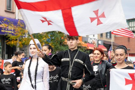 ამერიკაში  ქართული კულტურის ცენტრი  Columbus Day-ს აღლუმში ჩაერთო