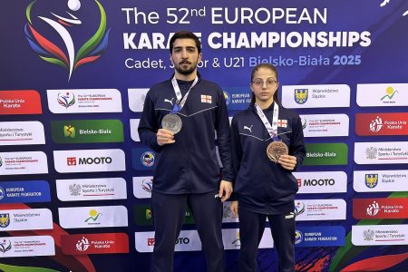 კარატეს ეროვნული ფედერაციის ნაკრები ევროპის ჩემპიონატიდან 2 მედლით ბრუნდება